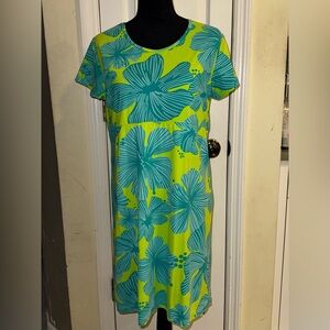 Lilly Pulitzer Green and Blue Floral Swim Coverup